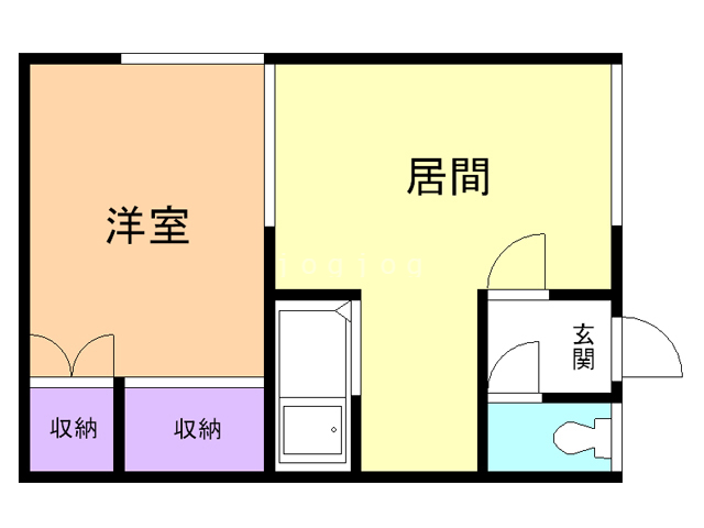 旭町１１３ハイツＢの間取り