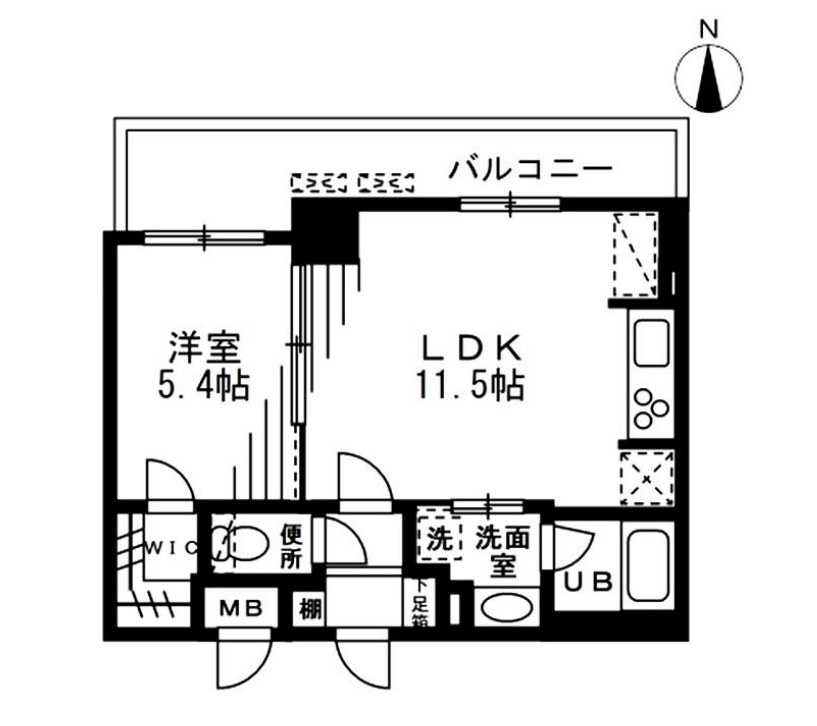 大阪市北区天満橋のマンションの間取り