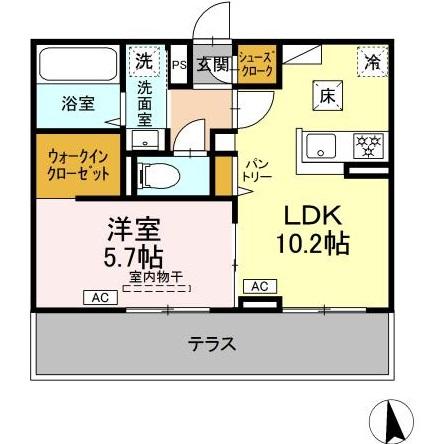 トリシア南俣　ウエストの間取り