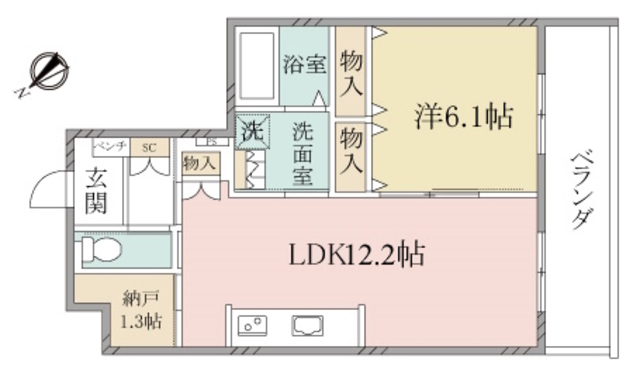 （シニア限定）ヘーベルヴィレッジ鵠沼海岸～アクアヘーベルヴィレッジ～の間取り