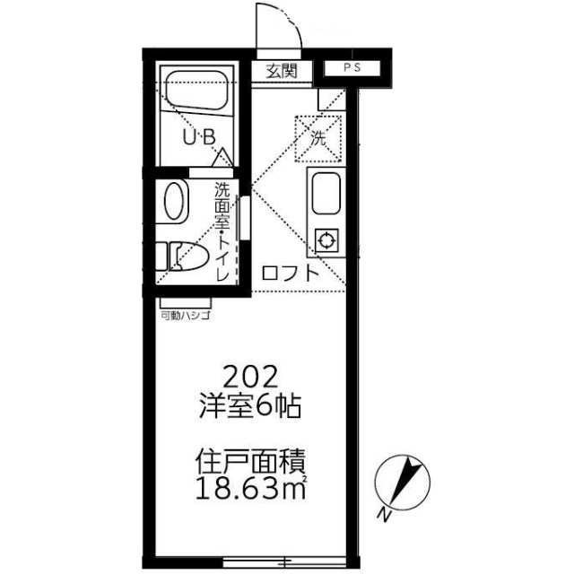 大和市西鶴間のアパートの間取り