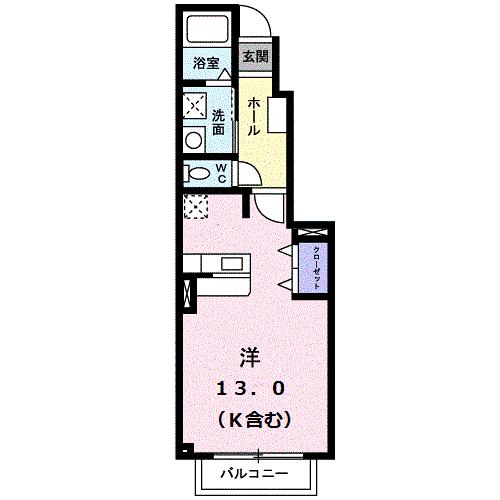 新居浜市徳常町のアパートの間取り