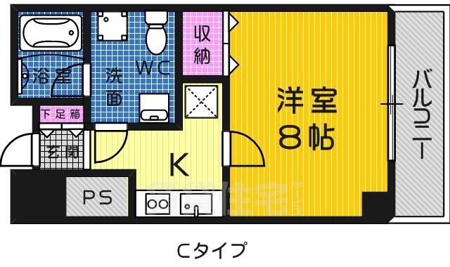 堺市堺区市之町東のマンションの間取り