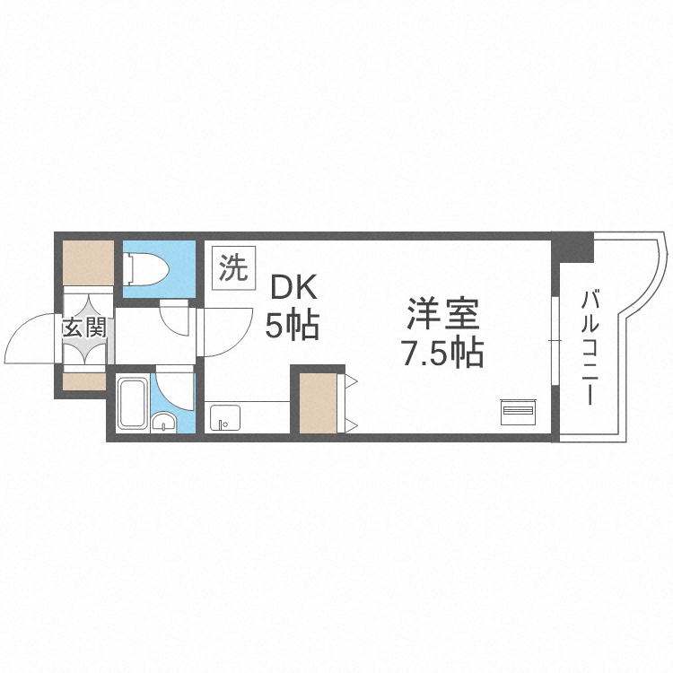 札幌市中央区南十一条西のマンションの間取り