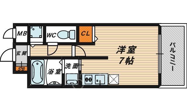 クレアート大阪トゥールビヨンの間取り