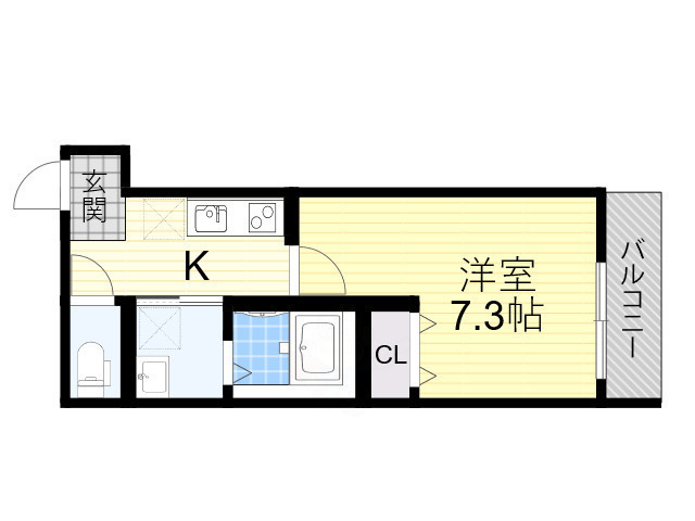 大阪市住吉区我孫子東のアパートの間取り