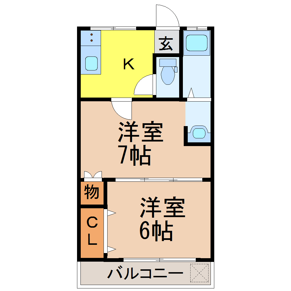 名古屋市瑞穂区堀田通のマンションの間取り