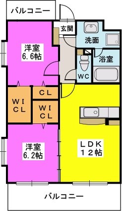 エスペラージュ香椎駅前の間取り