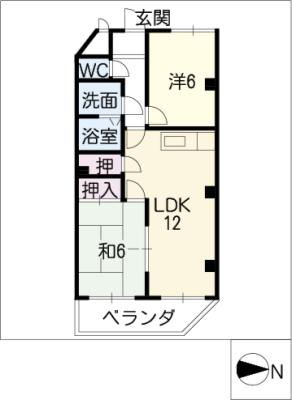 エステート長森の間取り