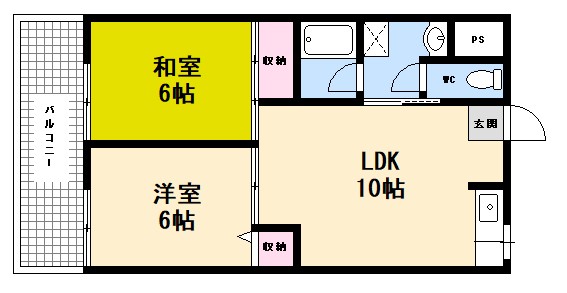 広島市西区中広町のマンションの間取り