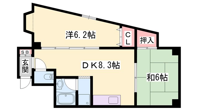 ファーストイン英賀保駅前の間取り