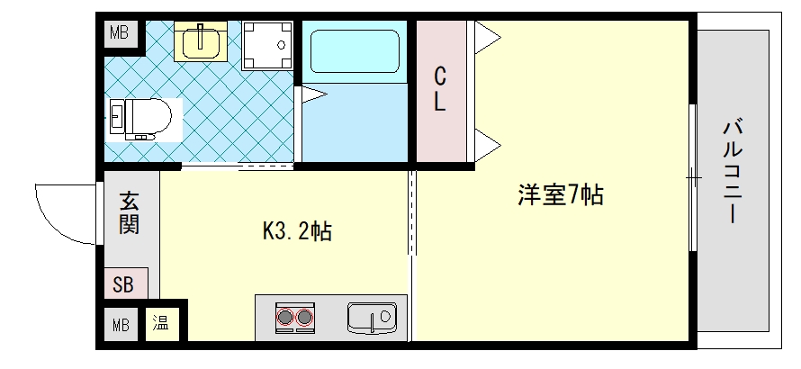 【枚方市渚西のマンションの間取り】