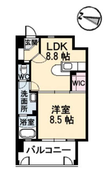 福山市御船町のマンションの間取り