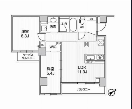 【世田谷区上馬のマンションの間取り】