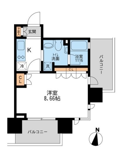 江東区常盤のマンションの間取り