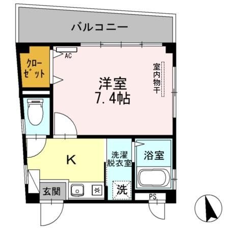 長岡市台町のマンションの間取り