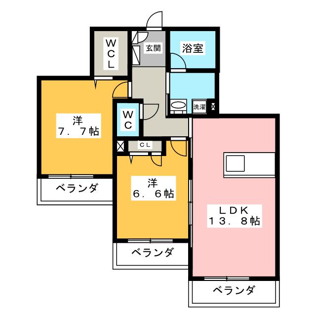 アトリエール広川の間取り