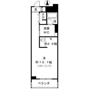 名古屋市中区東桜のマンションの間取り