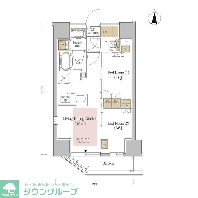 墨田区太平のマンションの間取り