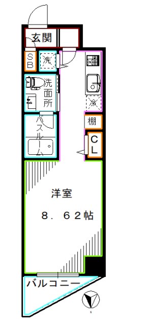 中野区上高田のマンションの間取り