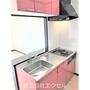 キッチン　2口ガスシステムキッチン（グリル付）です。