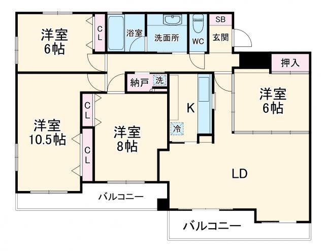 アルカサール小机の間取り