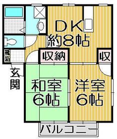 古賀市千鳥のアパートの間取り