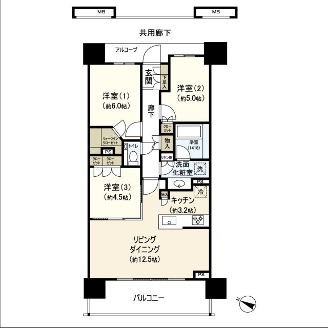 町田市鶴間のマンションの間取り