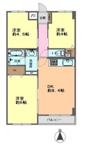 北区浮間のマンションの間取り