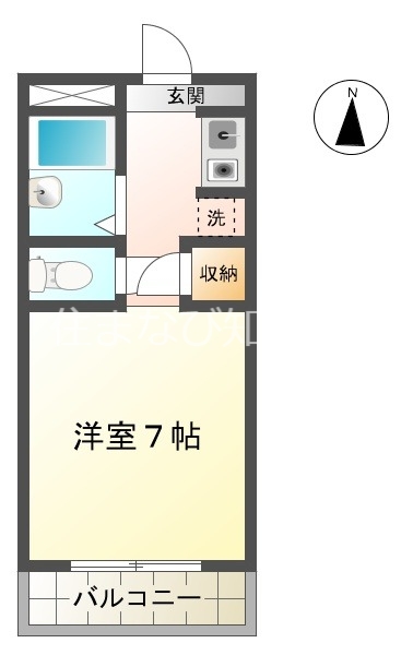 豊田市貝津町のマンションの間取り