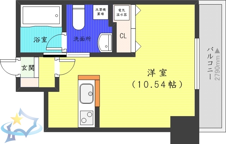 札幌市中央区大通西のマンションの間取り