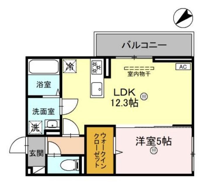 【野洲市小篠原のアパートの間取り】