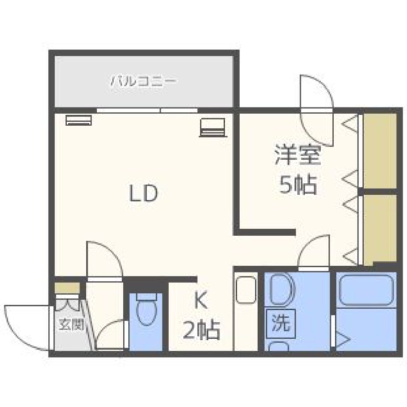 札幌市北区北三十八条西のマンションの間取り