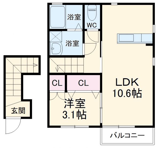 テラスハウス北越谷の間取り