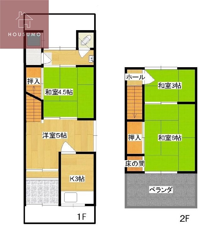 黒谷2丁目貸家の間取り