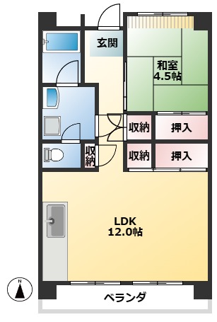 ハイツやま吉の間取り