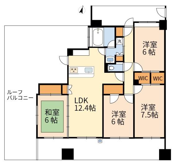 稲城市矢野口のマンションの間取り