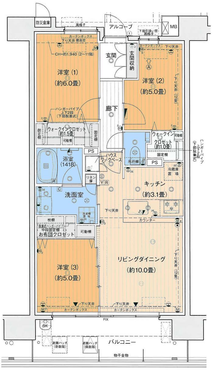 デュオヒルズ岩崎町レジデンスの間取り