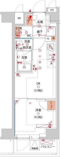 ハーモニーレジデンス東京サウス大塚の間取り