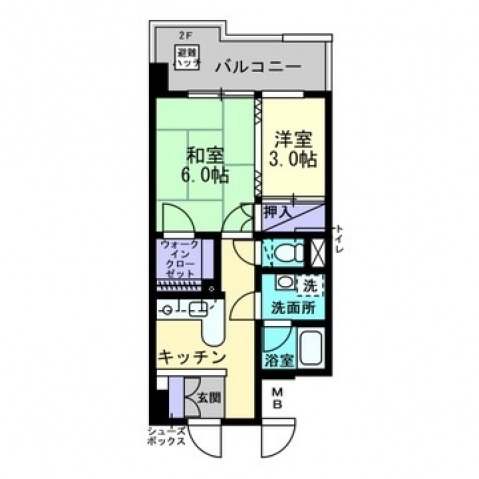 広島市中区千田町のマンションの間取り