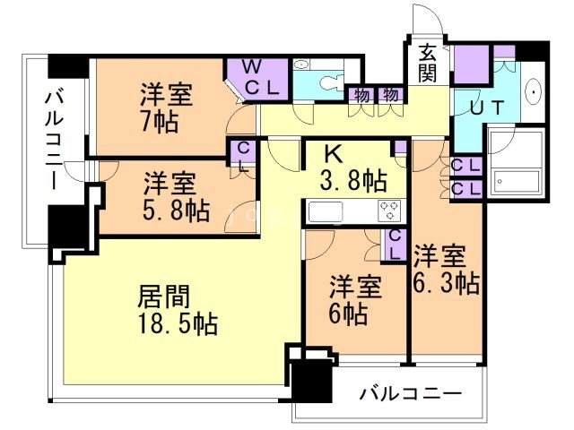 ONE札幌ステーションタワーの間取り