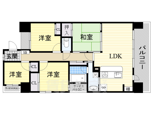 レジディア都島2の間取り