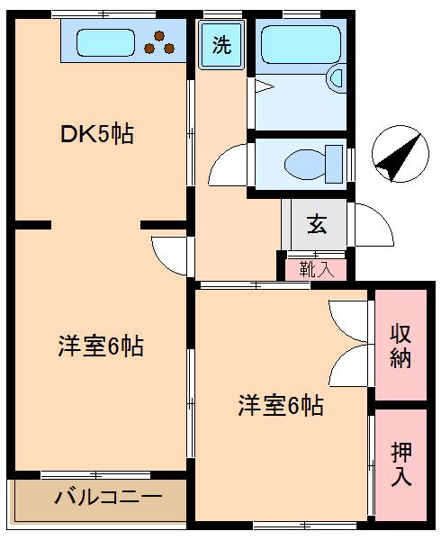 パレス中和泉の間取り