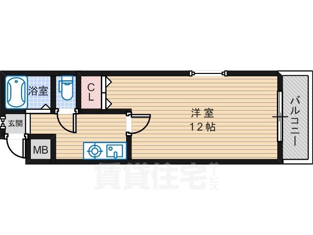 堺市堺区浅香山町のマンションの間取り