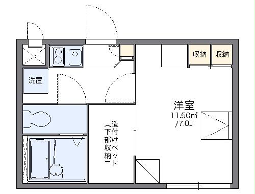 レオパレスアローハイムの間取り