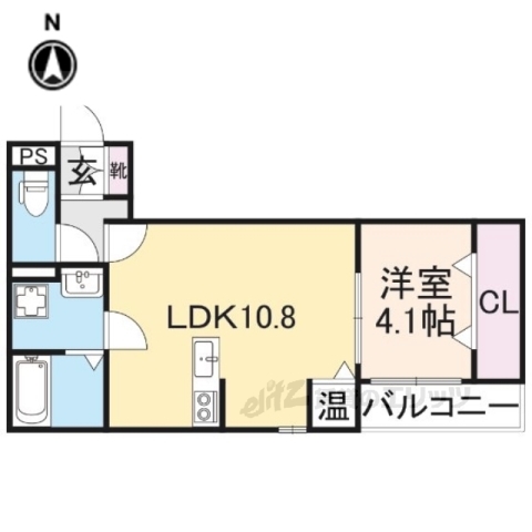 枚方市樋之上町のアパートの間取り