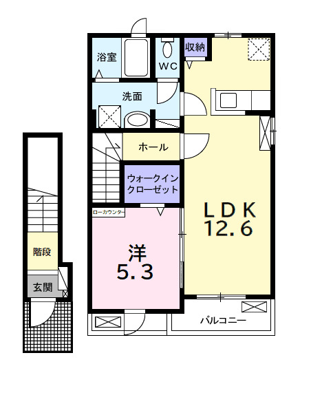 市原市今津朝山のアパートの間取り