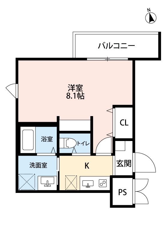 尼崎市大庄北のアパートの間取り