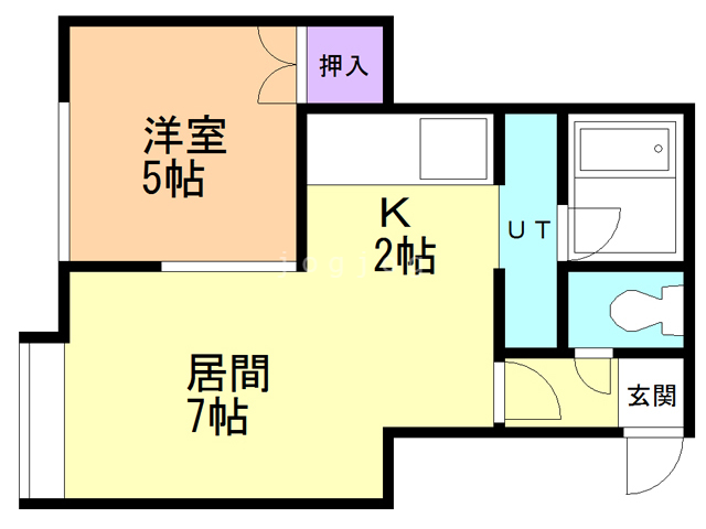 札幌市南区澄川一条のアパートの間取り