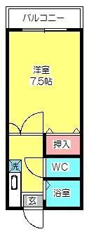 ファーストイン　ベルファーレ参番館の間取り